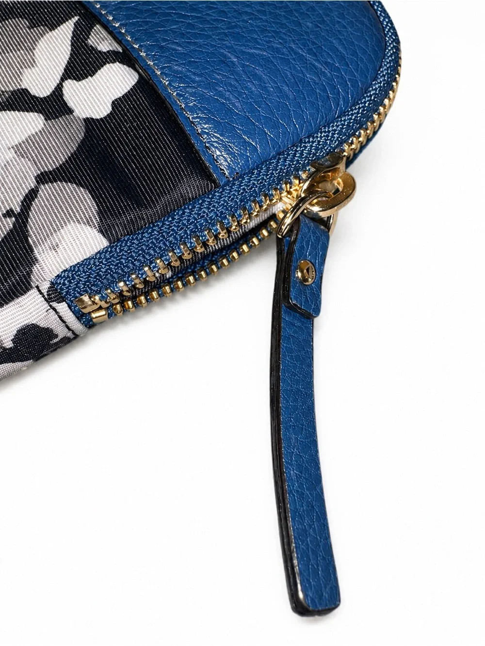Kate Spade Grove Street Floral Laptop Sleeve Blue Leather 13”